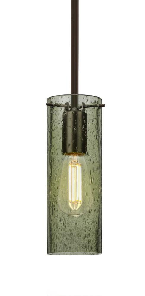 Besa, Juni 10 Stem Pendant, Moss Bubble, Bronze, 1x4W LED Filament