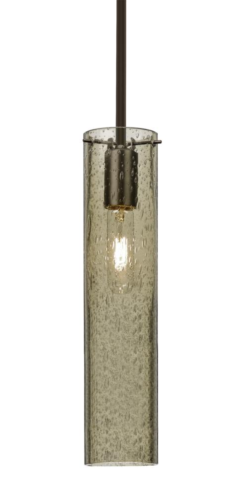 Besa, Juni 16 Stem Pendant, Latte Bubble, Bronze, 1x60W Medium Base