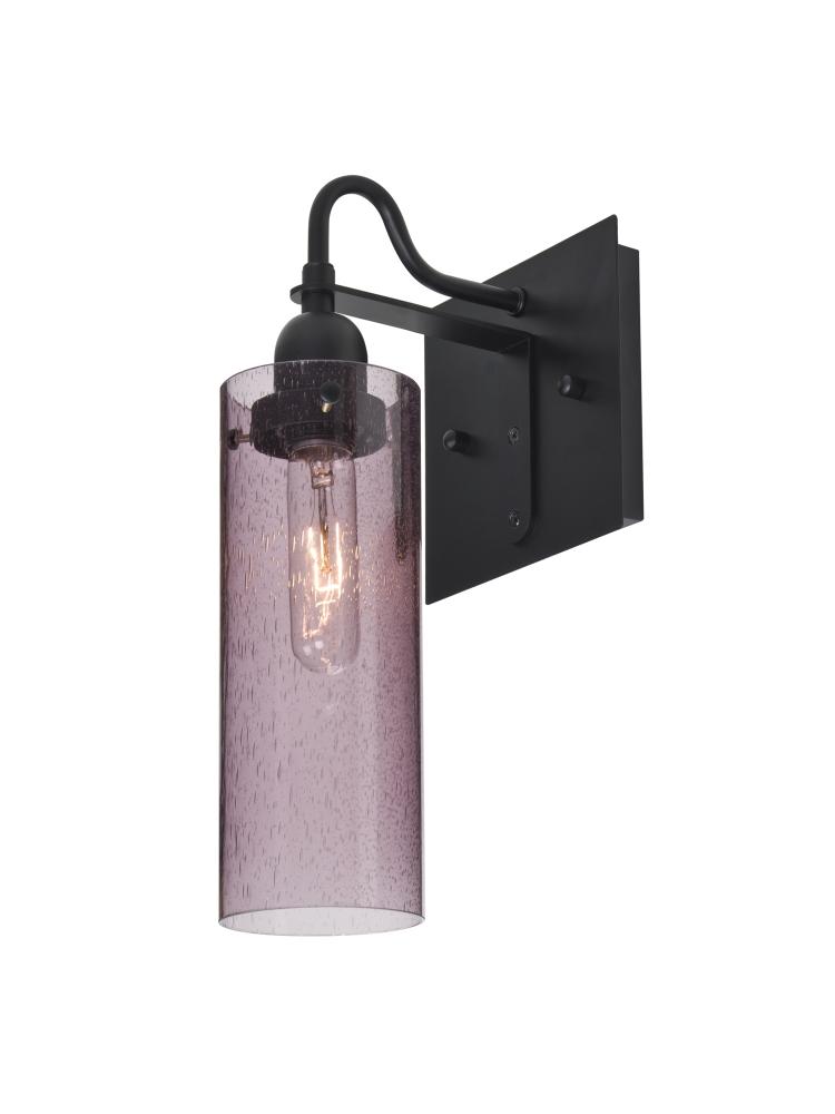 Besa Juni 10 Wall, Plum Bubble, Black Finish, 1x60W Medium Base