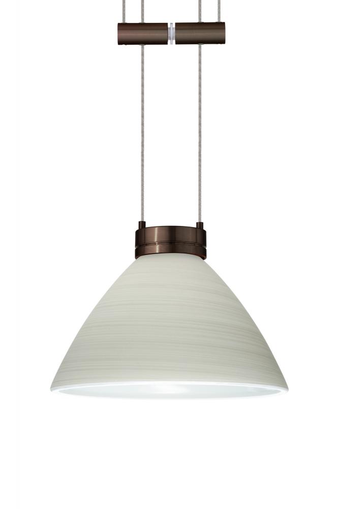 Besa Pendant Domi Bronze Chalk 1x50W Halogen