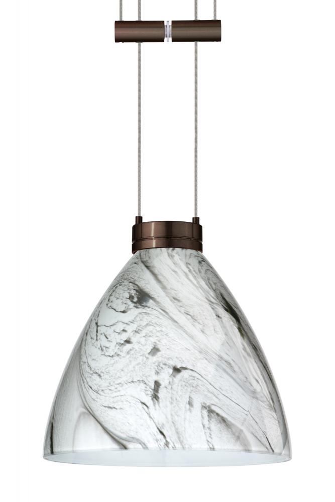 Besa Pendant Mia Bronze Marble Grigio 1x50W Halogen