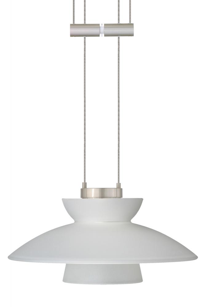 Besa Pendant Trilo 7 Satin Nickel Frost 1x50W Halogen