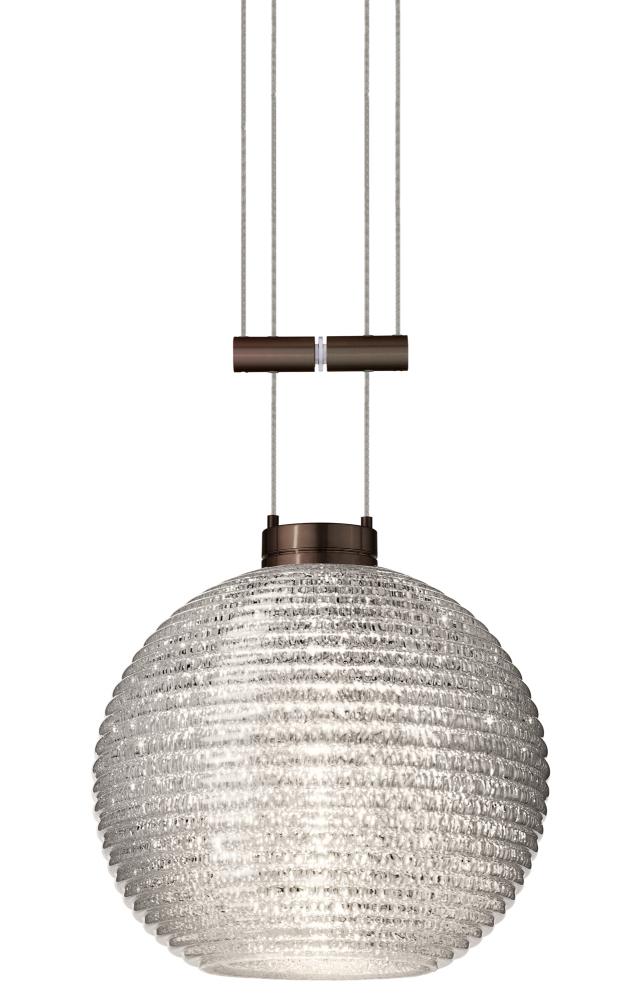 Besa Pendant Kristall 6 Bronze Glitter 1x35W Halogen