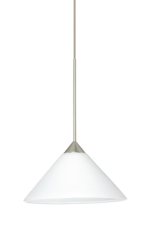 Besa Pendant Kona Satin Nickel White 1x50W Halogen