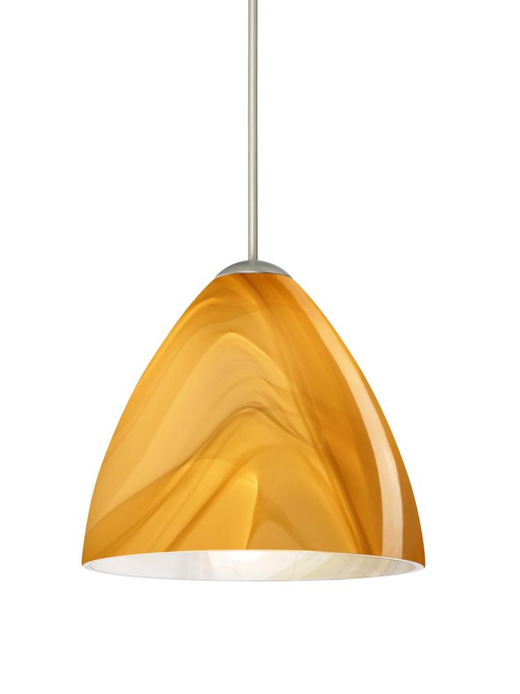 Besa Pendant Mia Satin Nickel Honey 1x5W LED