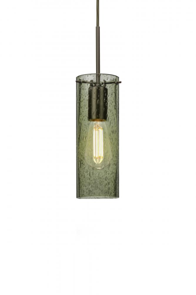 Besa, Juni 10 Cord Pendant, Moss Bubble, Bronze, 1x4W LED Filament