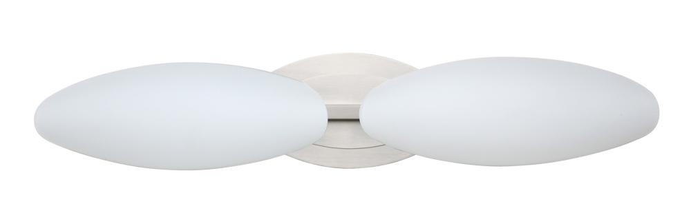 Besa Wall Aero Satin Nickel Opal Matte 2x60W G9