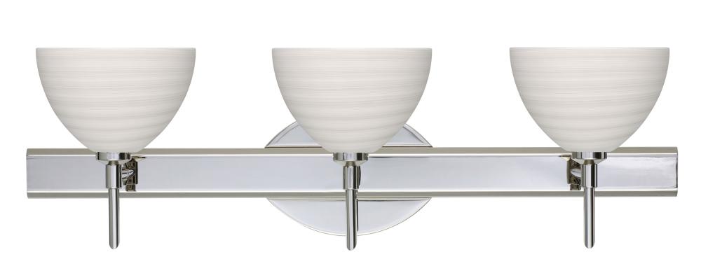 Besa Wall Brella Chrome Chalk 3x5W LED