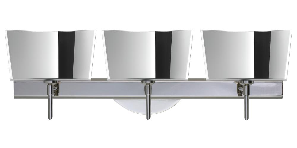 Besa Groove Wall 3SW Mirror-Frost Chrome 3x40W G9