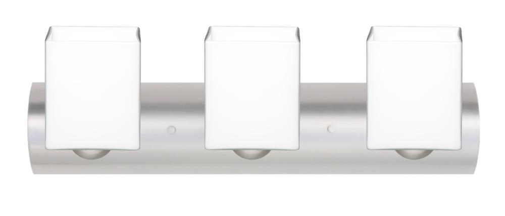 Besa Wall Rise Satin Nickel Opal Matte 3x60W Medium Base