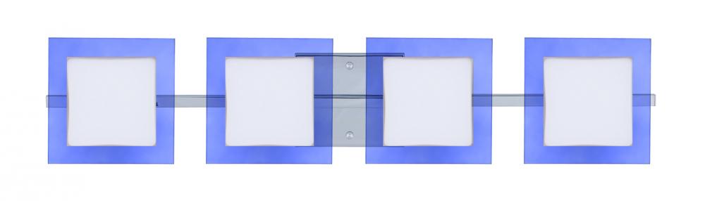 Besa Wall Alex Chrome Opal/Blue 4x5W LED