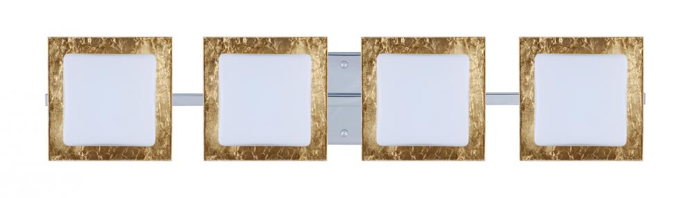 Besa Wall Alex Chrome Opal/Gold Foil 4x5W LED