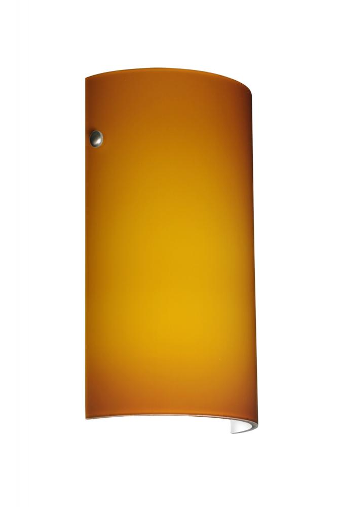 Besa Wall Tamburo Satin Nickel Amber Matte 1x75W Medium Base