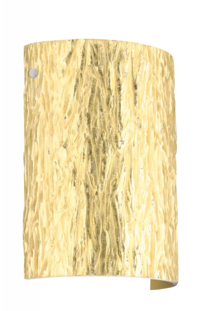 Besa Tamburo Stone LED Wall Stone Gold Foil Polished Nickel 1x8W LED