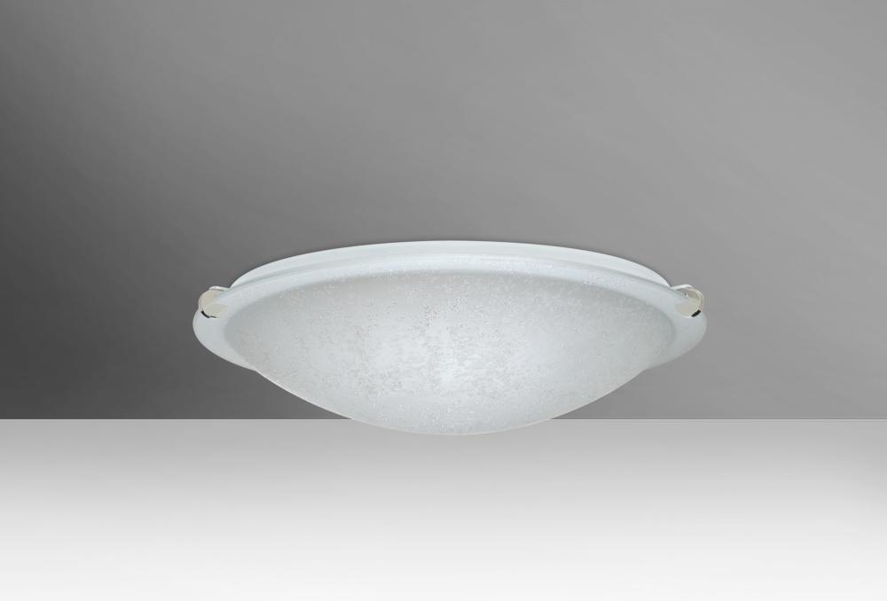 Besa Ceiling Trio 12 Polished Nickel Stucco 1x11W LED