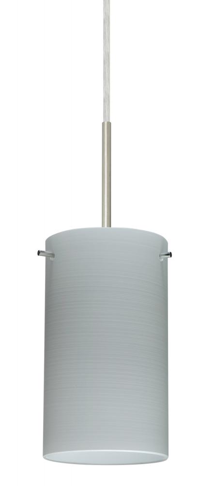 Besa Stilo 7 Pendant For Multiport Canopy Satin Nickel Chalk 1x40W G9