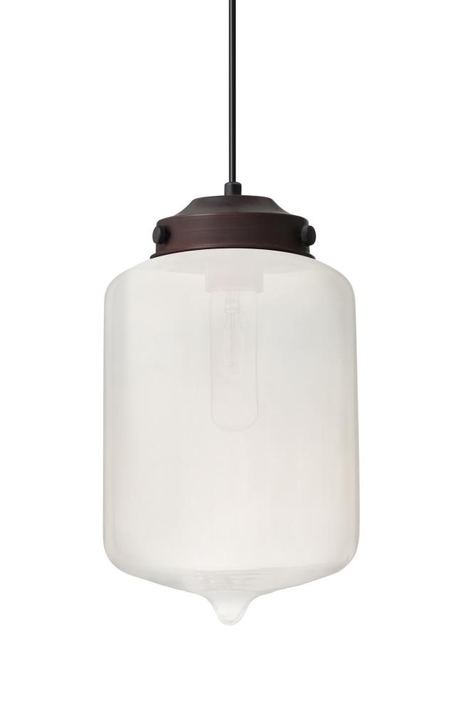 Besa Olin Pendant For Multiport Canopy Bronze Frost 1x60W Medium Base T10