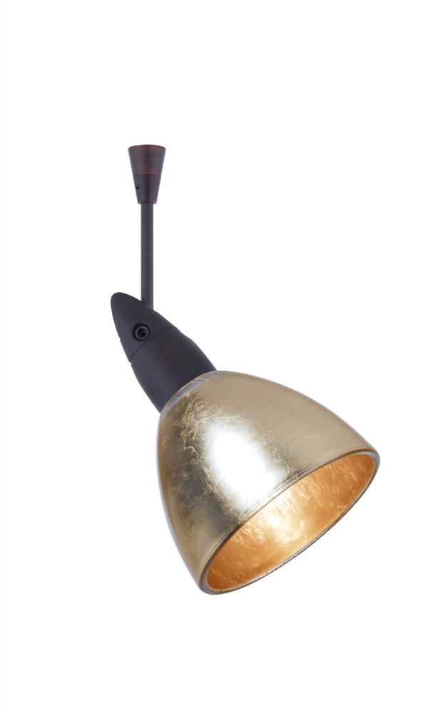 Besa Spotlight With 6" Stem Divi Bronze Gold Foil 1x50W Halogen Mr16