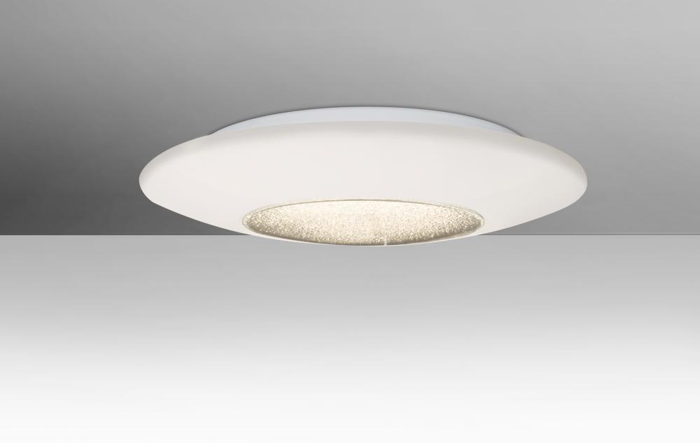 Besa, Viva 13 Ceiling, Opal/Clear, 1x16W LED