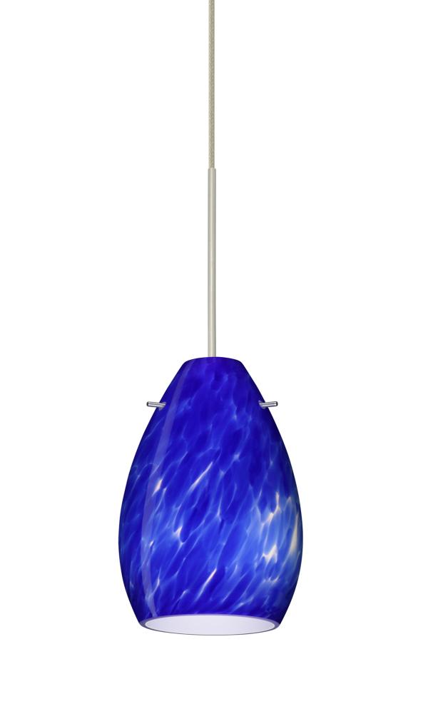 Besa Pendant For Mulitport Canopy Pera 6 Satin Nickel Blue Cloud 1x50W Halogen