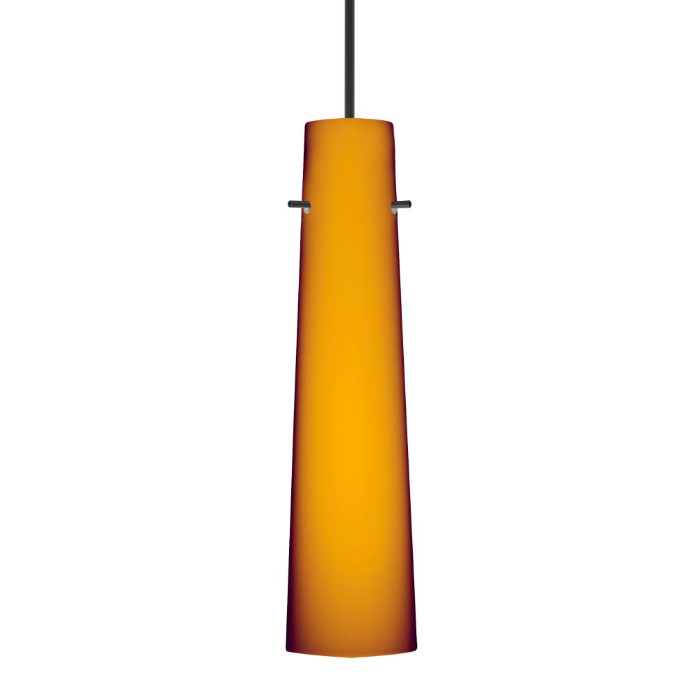 Besa Camino Pendant for Multiport Canopy Black Amber Matte 1x50W Halogen, 15Ft. Cord