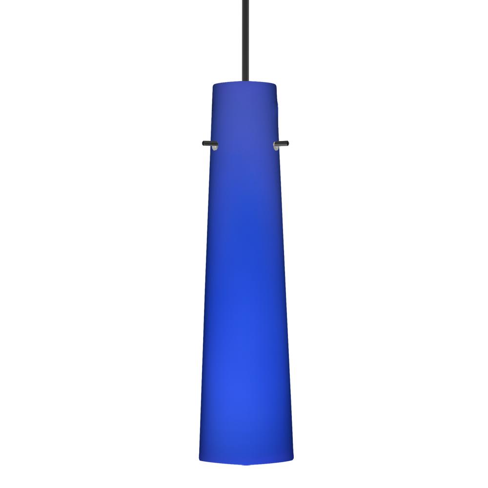 Besa Camino Pendant for Multiport Canopy Black Cobalt Blue Matte 1x50W Halogen, 277V