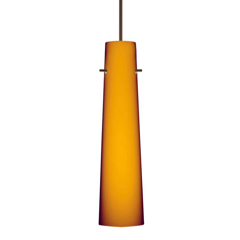 Besa Camino Pendant Bronze Amber Matte 1x50W Halogen, 0-10V Dimming