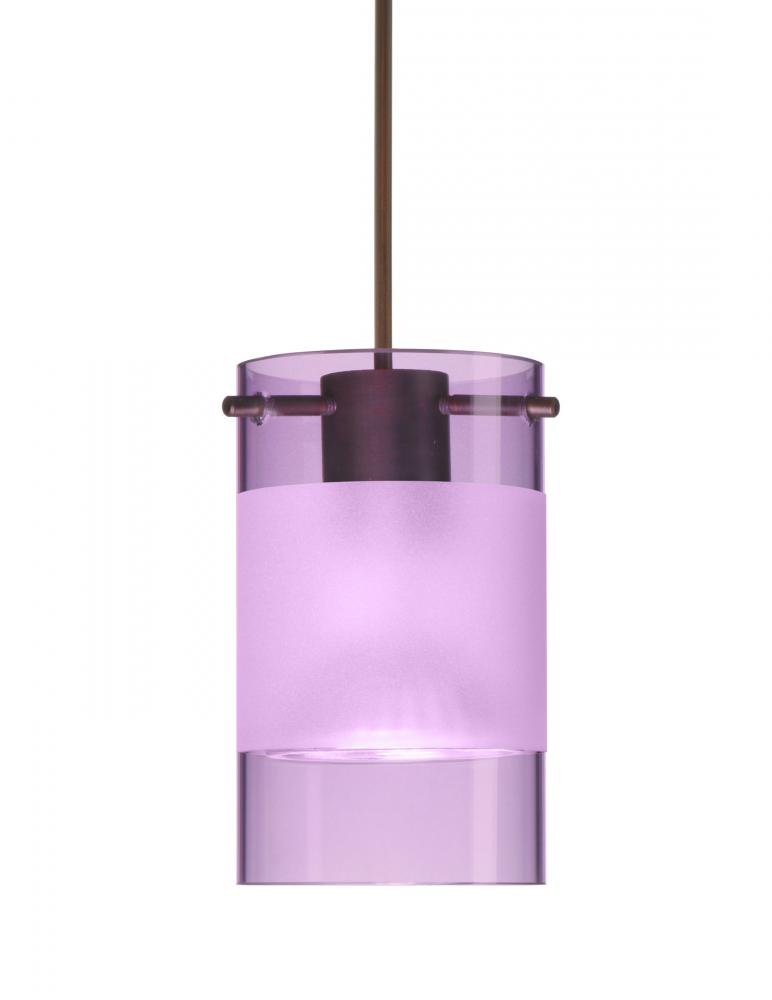 Besa Pendant Scope Bronze Amethyst/Frost 1x50W Halogen Mr16