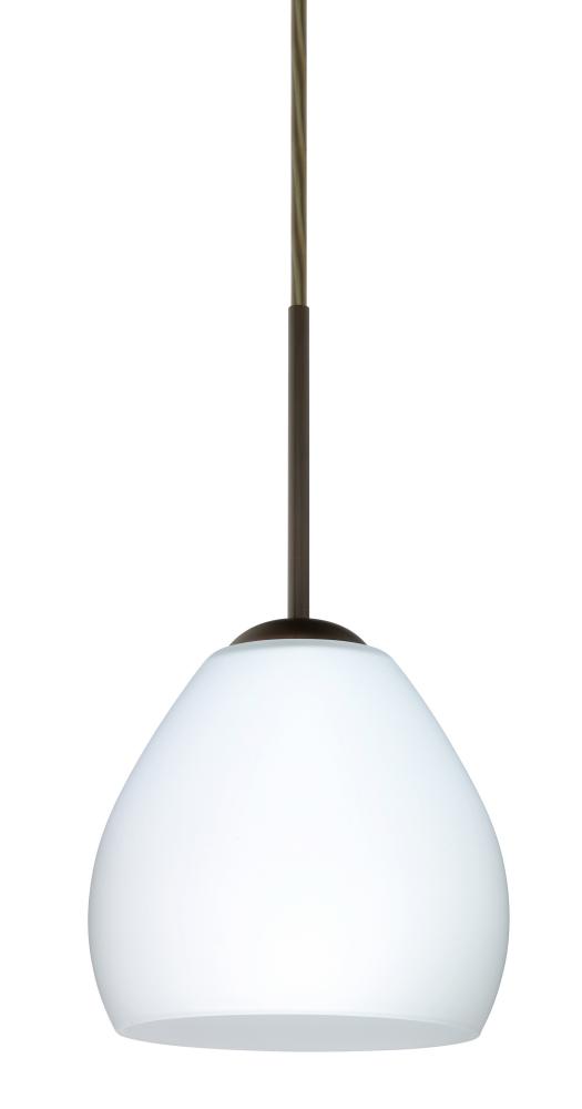 Besa Bolla LED Pendant For Multiport Canopy Opal Matte Bronze 1x9W LED