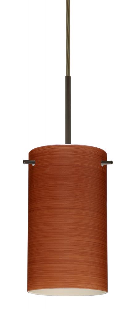 Besa Stilo 7 LED Pendant For Multiport Canopy Cherry Bronze 1x9W LED