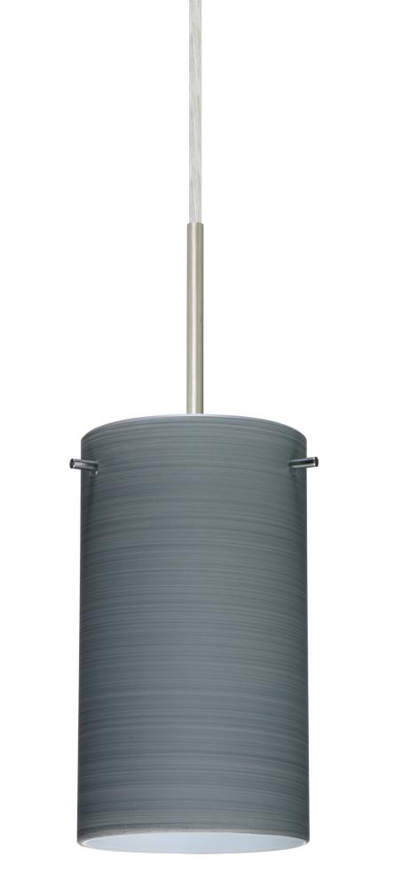 Besa Stilo 7 Pendant For Multiport Canopy Satin Nickel Titan 1x40W G9