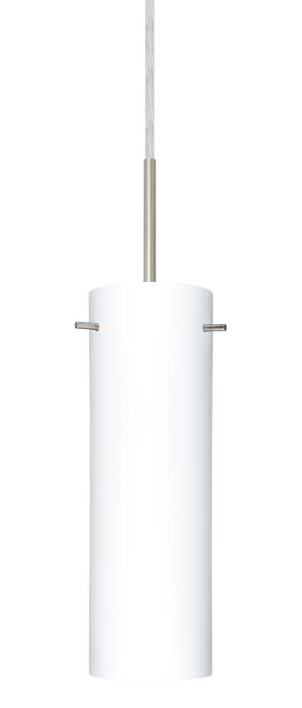 Besa Copa LED Pendant For Multiport Canopy Opal Matte Satin Nickel 1x9W LED