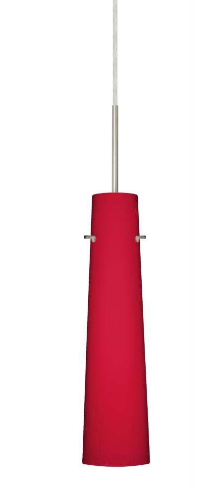 Besa Camino Pendant For Multiport Canopy Satin Nickel Ruby Matte 1x5W LED
