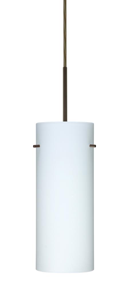 Besa Stilo 10 LED Pendant For Multiport Canopy Opal Matte Bronze 1x9W LED