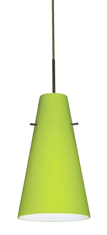 Besa Cierro Pendant For Multiport Canopy Bronze Chartreuse 1x9W LED