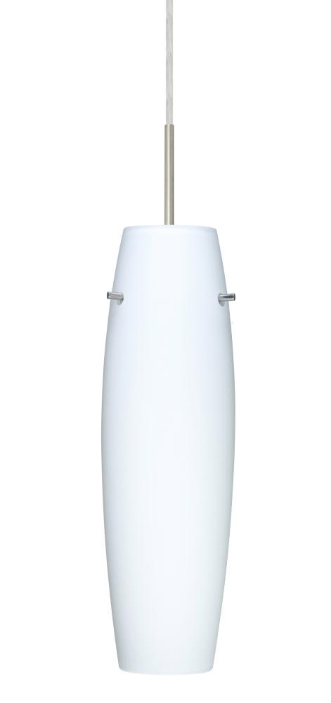 Besa Suzi 14 Pendant For Multiport Canopy Opal Matte Satin Nickel 1x9W LED