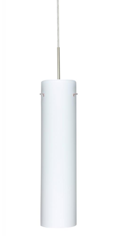 Besa Stilo 16 LED Pendant Opal Matte Satin Nickel 1x9W LED