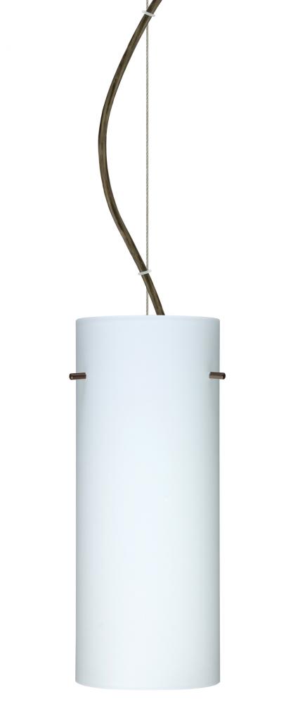 Besa Stilo 10 LED Cable Pendant Opal Matte Bronze 1x9W LED