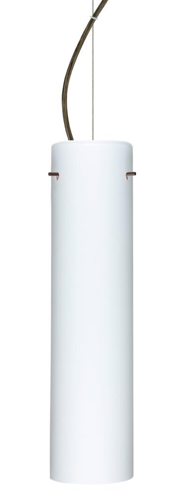 Besa Stilo 16 LED Pendant Opal Matte Bronze 1x9W LED
