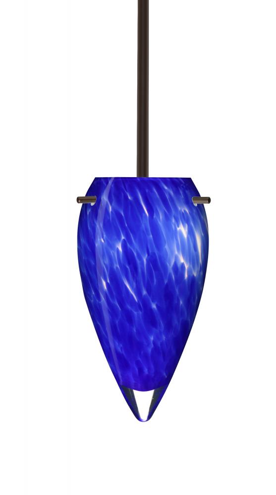 Besa Juli Stem Pendant Bronze Blue Cloud 1x100W Medium Base