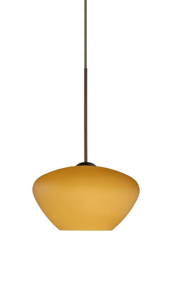 Besa Pendant For Multiport Canopy Peri Bronze Amber Matte 1x5W LED