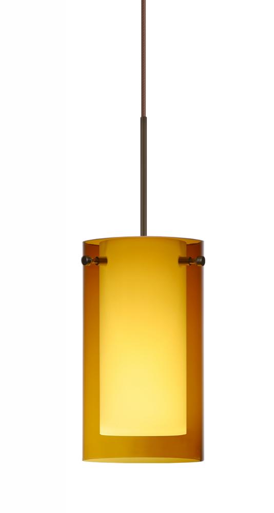 Besa Pendant For Multiport Canopy Pahu 4 Bronze Transparent Armagnac/Opal 1x5W LED