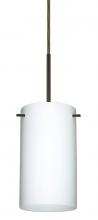 Besa Lighting 1BT-440407-BR - Besa Stilo 7 Pendant Bronze Opal Matte 1x50W Candelabra