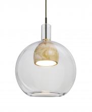 Besa Lighting 1JC-BENJICLNA-LED-BR - Besa, Benji Cord Pendant, Clear/Natural, Bronze Finish, 1x9W LED