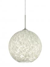 Besa Lighting 1JC-COCO1219-LED-SN - Besa Coco 12 Pendant, Carrera, Satin Nickel Finish, 1x9W LED