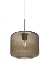 Besa Lighting 1JC-NILES10SM-BR - Besa Niles 10 Pendant, Smoke Bubble, Bronze Finish, 1x60W Medium Base T10