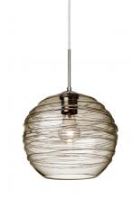 Besa Lighting 1JT-462702-SN - Besa Wave 10 Pendant Satin Nickel Smoke 1x60W Medium Base