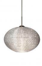 Besa Lighting 1JT-4913GL-LED-BR - Besa Pendant Pape 12 Bronze Glitter 1x9W LED