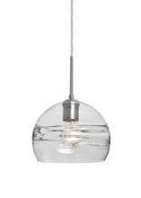 Besa Lighting 1JT-SPIR8CL-SN - Besa Spirit 8 Pendant, Clear, Satin Nickel Finish, 1x60W Medium Base