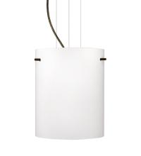 Besa Lighting 1KG-400607-LED-BR - Besa Tamburo 8 Pendant Opal Matte Bronze 1x11W LED